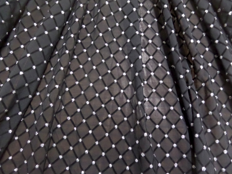 5.SILVER-BLACK GLITTER DIAMOND MESH